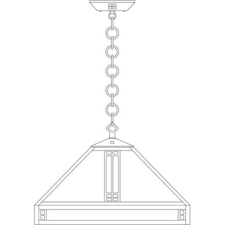 Arroyo Craftsman 18" Prairie Pendant, Bronze, Tan Glass PH-18TN-BZ